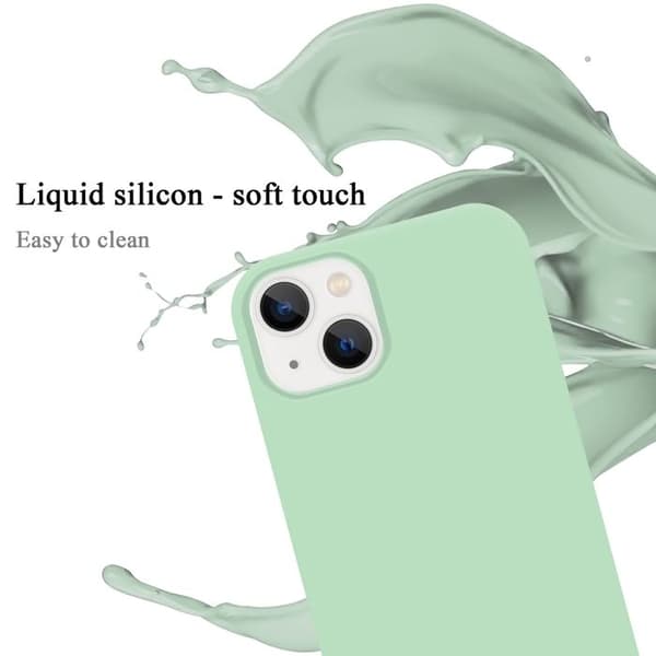Skal för iPhone 14 PLUS Stötabsorberande i LIQUID LIGHT GREEN Grön