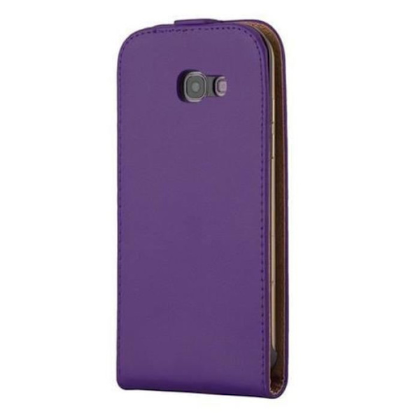 Cadorabo Flip-fodral för Samsung Galaxy A3 2017 (7) DESIGN STIL Etui Hölster i Slät Konstläder ORKIDÉ VIOLETT