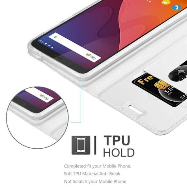 Cadorabo Cover till WIKO VIEW i KLASSIG SILVER