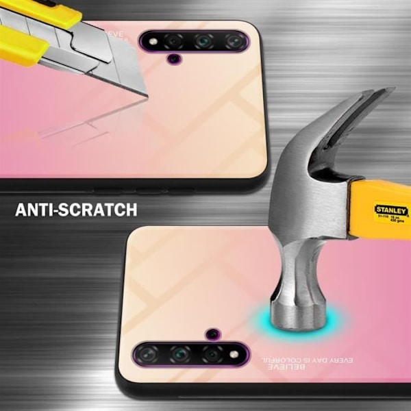 Fodral för Honor 20 / 20S / Huawei NOVA 5T Fodral i GUL - ROSA Fodral Skyddsskydd tvåfärgad TPU