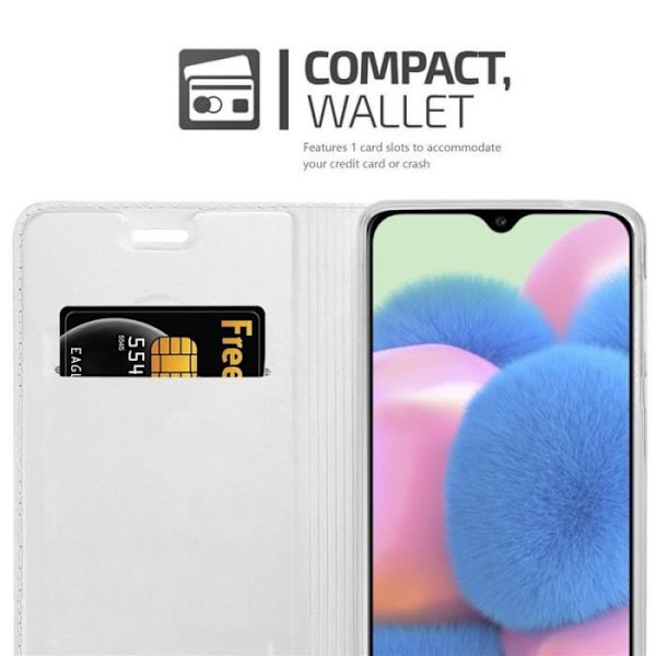 Cadorabo fodral till Samsung Galaxy A30S - i grått - Skydd med magnetlås