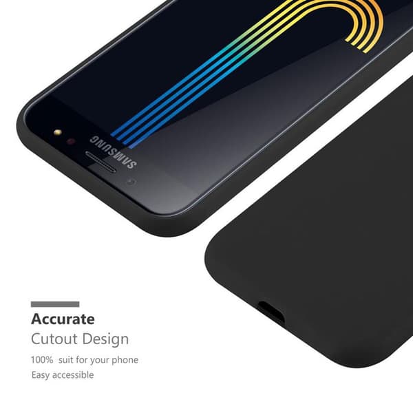 Skyddsfodral för Samsung Galaxy J7 PLUS / C8 CANDY SVART Stötabsorberande Silikon Svart