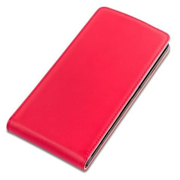 Cadorabo Coque Sony Xperia Z5 DESIGN FLIP Stil Etui Housse i Slätt Konstläder RÖD KIRSCH
