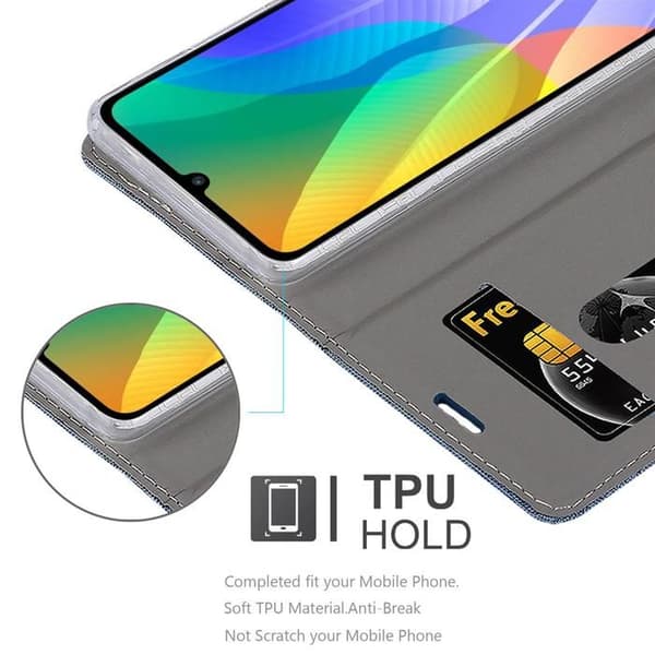 Skyddsfodral för Huawei Y6P i BLÅ SVART Stötsäker Etui Blå
