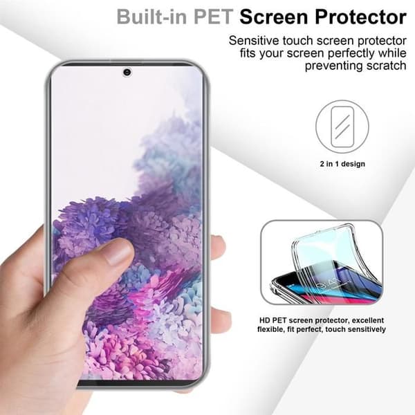 Transparent skydd för Samsung Galaxy A71 4G, helskydd Vit