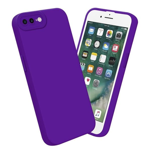 Skyddsfodral för iPhone 7 PLUS / 7S PLUS / 8 PLUS i MÖRKLILA FLUID Antichock Violett