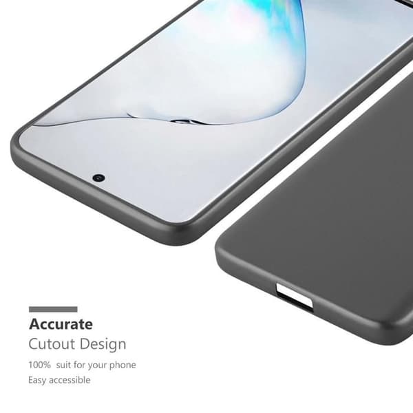 Skyddsfodral för Samsung Galaxy NOTE 10 PLUS Skyddsfodral i METALLISKT GRÅ Matt Design Grå