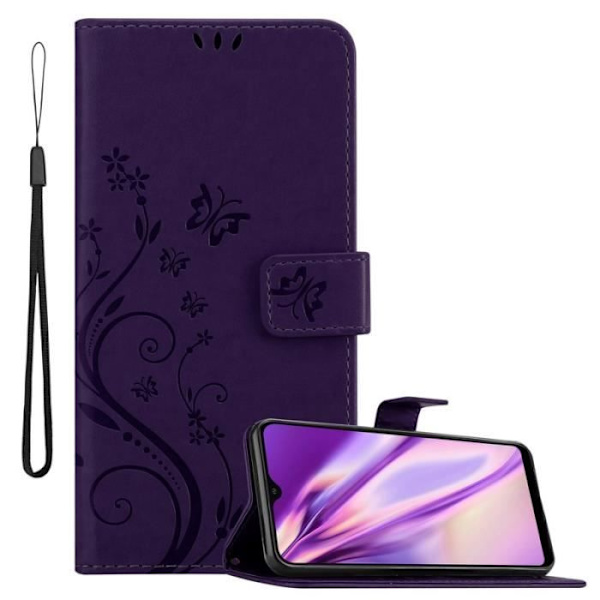 Cadorabo Fodral för Samsung Galaxy A10 i lila - blommig design