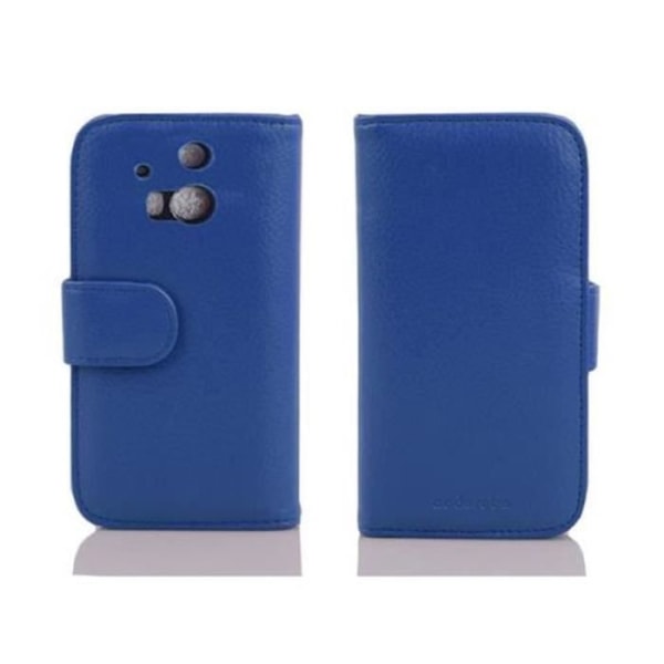 Cadorabo - Fodral Skal för &gt; HTC ONE M8 (2. Generation) &lt; – Plånbok (med kortplatser) i CELESTIAL BLUE