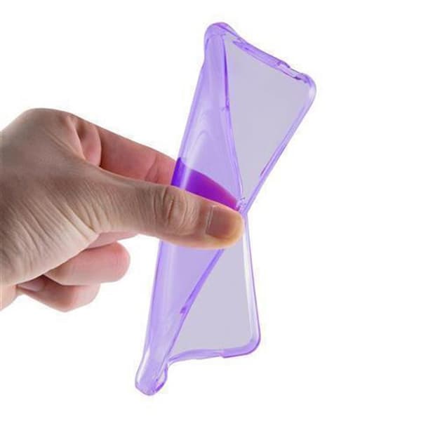 Transparent stötsäker silikonfodral för LG G5 Violett