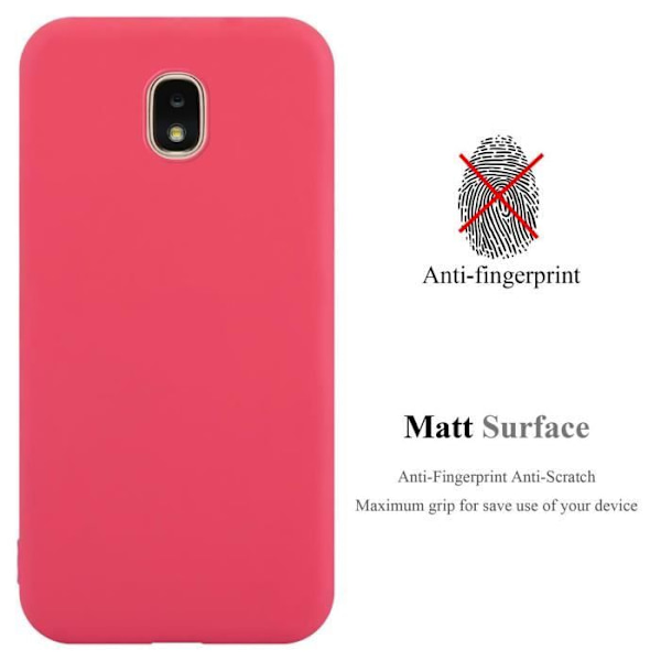 Coque - CADORABO - Samsung Galaxy J3 2018 - Candy Röd - Skydd i silikon TPU - Tunn och lätt design Candy Red