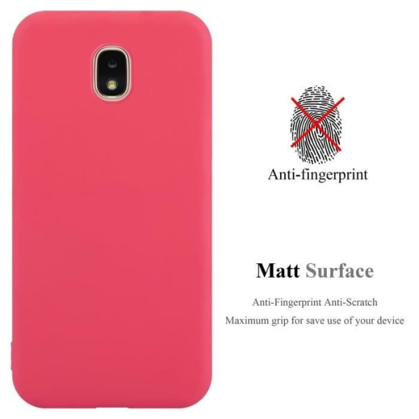 Fodral till Samsung Galaxy J3 2018 i CANDY RED Cadorabo Cover Protection Silikon TPU-fodral