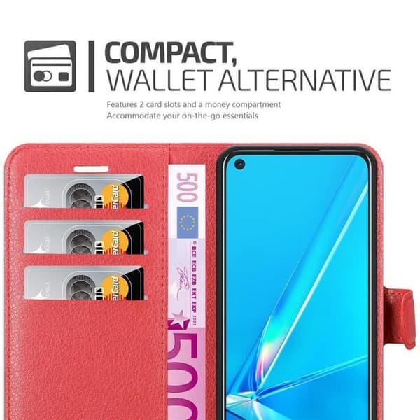 Fodral för Oppo A92 i KIRSCHRÖD Röd