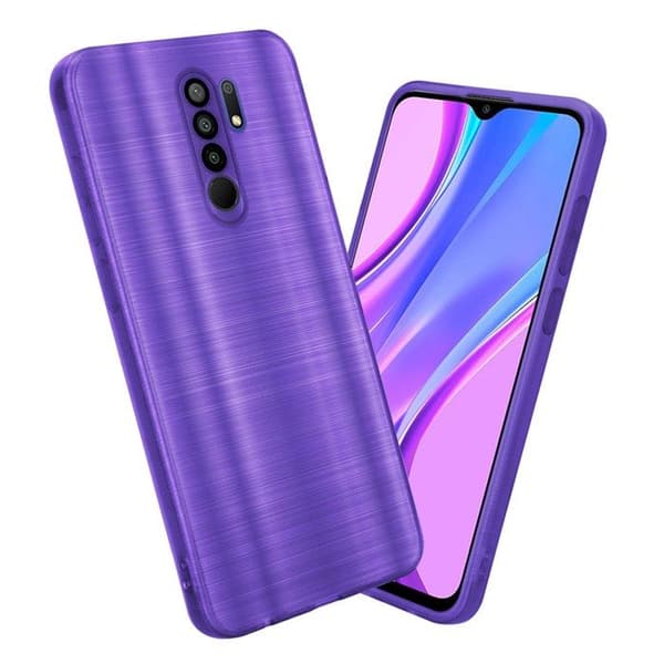 Fodral för Xiaomi RedMi 9 Borstad Lila Kameraskydd Violett