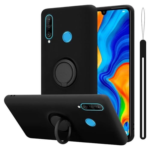 Coque - CADORABO - Huawei P30 LITE - Silikon TPU - Stötskydd - Tunn och lätt design Liquid Black