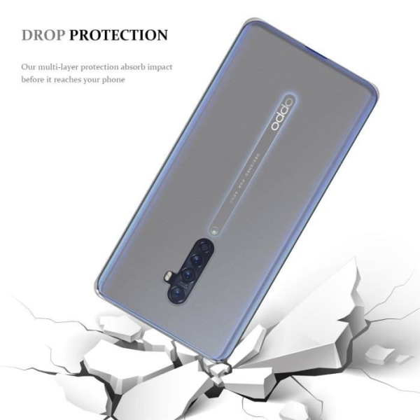 Fodral till Oppo Reno2 i HELT TRANSPARENT Cadorabo Cover Protection silikon TPU-fodral