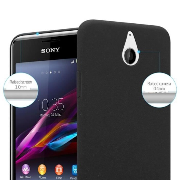 Coque - CADORABO - Sony Xperia E1 - Hårdt Beskyttelse - Mat Design - Farve Sort Svart