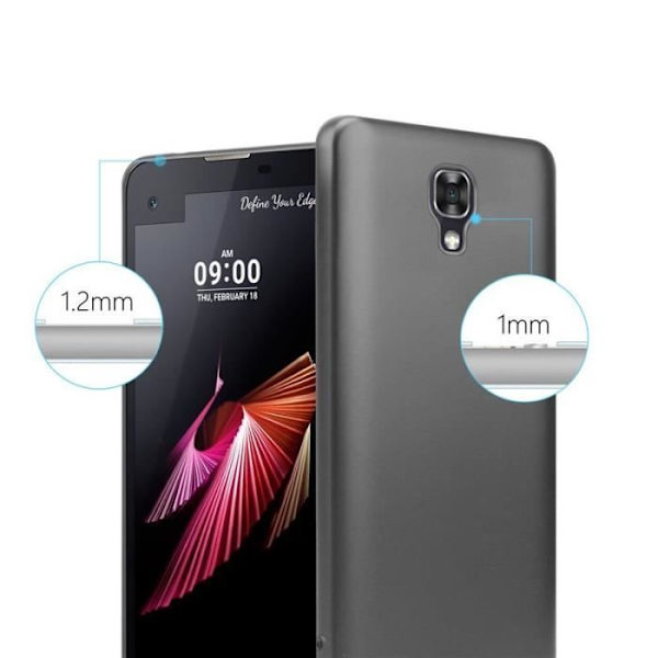 Coque för LG X SCREEN Hölster i METALLIC GRÅ Etui Case Cover Skydd