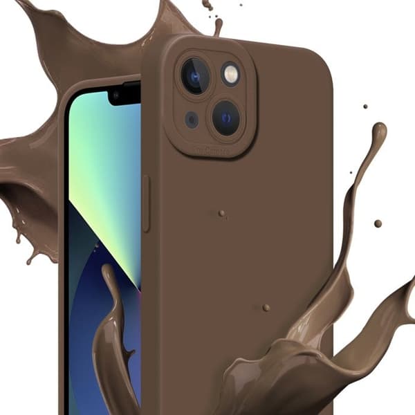 Skyddsfodral för iPhone 14 PLUS i FLUID BRUN Stötsäker brun
