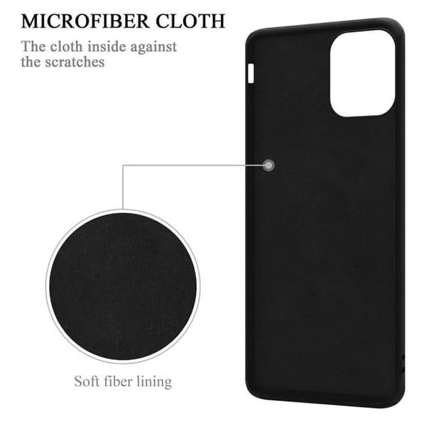 Skal för iPhone 12 PRO MAX i LIQUID BLACK Stötabsorberande skydd Svart
