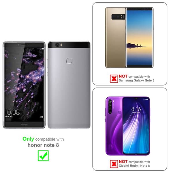 Helt härdat skärmskydd för Honor NOTE 8 Svart