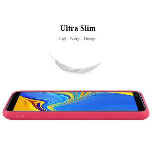 Skyddsfodral för Samsung Galaxy A7 2018 CANDY RÖD Stötskydd Silikon Röd