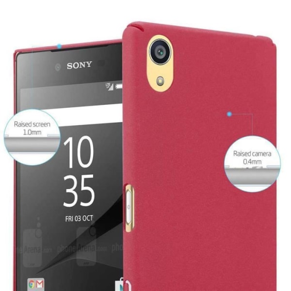 Fodral till Sony Xperia Z5 PREMIUM i FROSTY RED Hårt fodral Cover Cadorabo Cover Protection i frostat utseende Fodral