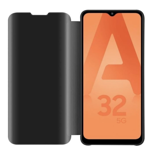 Fodral till Samsung Galaxy A32 5G - CADORABO - Clear View - Svart - 360 graders skydd - Stativfunktion Svart