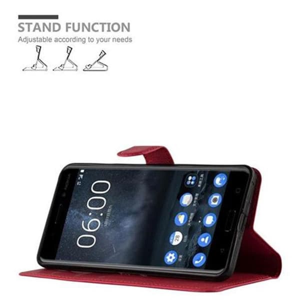 Fodral för Nokia 6 2017 i KIRSCHRÖD Röd