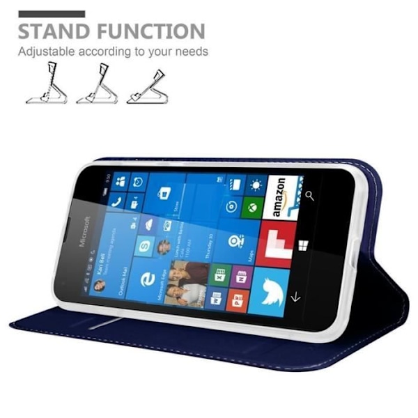 Fodral - CADORABO - Nokia Lumia 550 - Blå - Halvstyv - Magnetisk stängning Blå