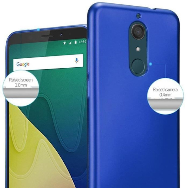 Cadorabo Fodral fungerar med WIKO VIEW XL i METALLIC BLUE - Stötsäker och reptålig TPU silikonhölje - Ultra Slim