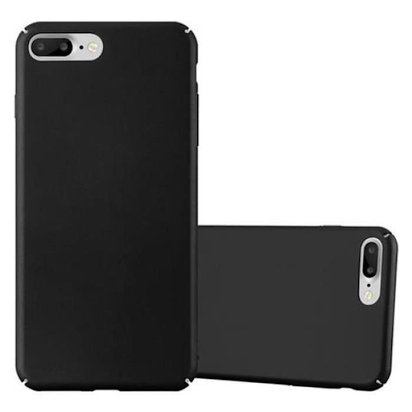Cadorabo Fodral Apple iPhone 8 PLUS / 7 PLUS / 7S PLUS SVART MATTT METALL METALL Hård plastfodral Fodral Ultra Slim Bumper