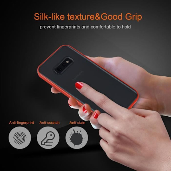 Coque - CADORABO - Samsung Galaxy S10e - Frostig Röd - Hybrid skydd - Elegant design Frostad Röd