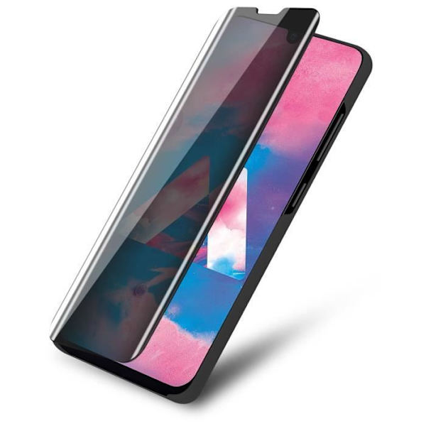 Cadorabo Fodral för Samsung Galaxy M30 / A40s i SVART TOURMALINE Clear View Spegelskyddsskydd 360 graders skydd Svart turmalin