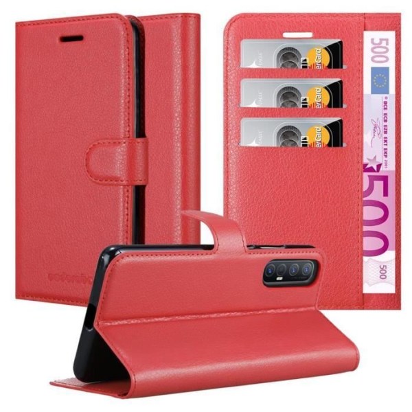 Fodral till Oppo FIND X2 NEO i CHERRY RED Cadorabo Cover Protection magnetisk stängningsstativ funktion