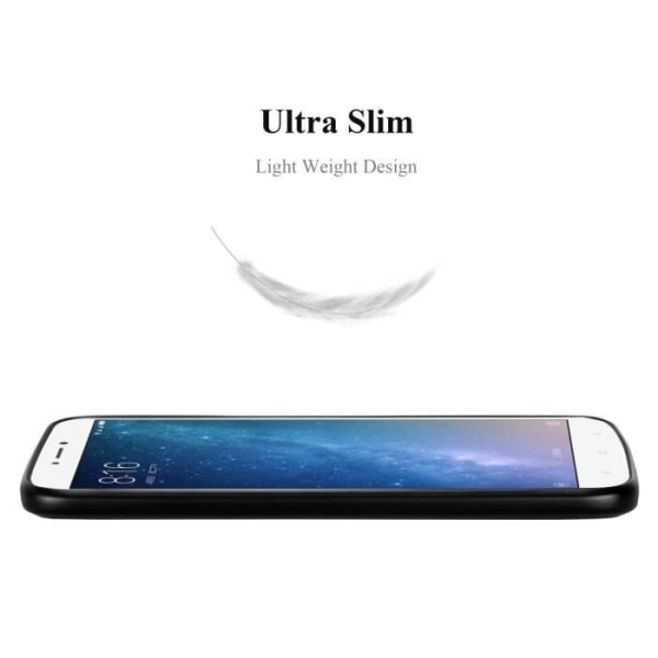 Fodral - CADORABO - Xiaomi Mi MAX 2 - TPU silikonskydd - Smal design - Matt svart färg Svart