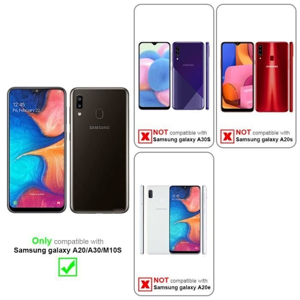 Étui - CADORABO - Samsung Galaxy A20/A30/M10s - Transparent Givré - Stötskydd - Matt Design Transparent Frostad