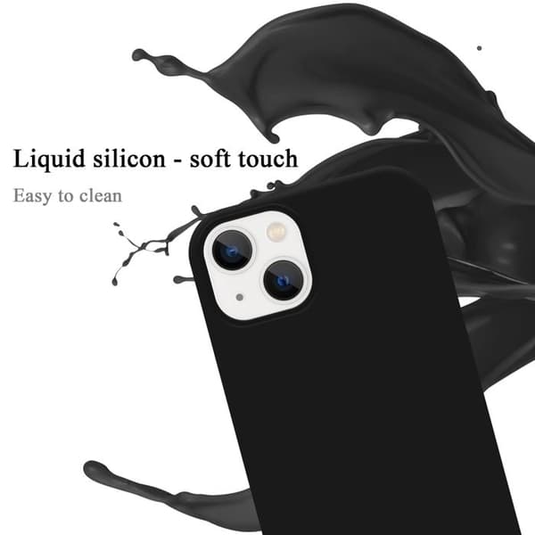 Skal för iPhone 14 Stötabsorberande i LIQUID BLACK Svart