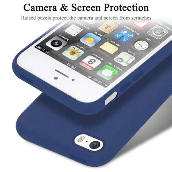 Cadorabo skal till Apple iPhone 5 - i blått - Flexibel TPU silikon Blå