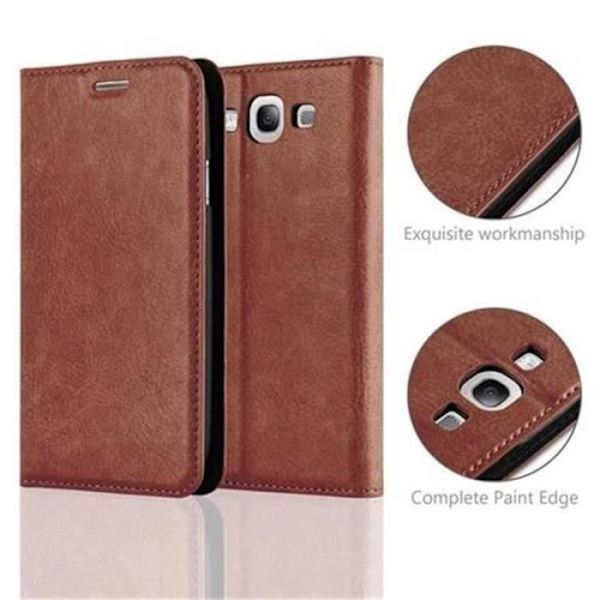 Cadorabo Fodral Samsung Galaxy S3 / S3 NEO BRUNT MEDIUM Osynlig magnetisk STÄNGNING Fodral Fodral Stöder Stand Card Slot