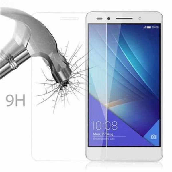 Cadorabo Tempered Glass Honor 7 Skärmskydd Härdat Skydd för Display TRANSPARENT