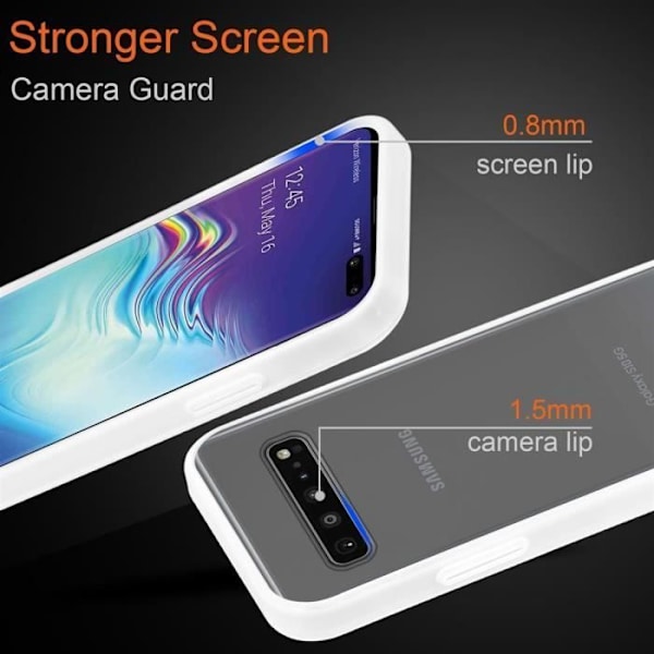 Coque - CADORABO - Samsung Galaxy S10 4G - Transparent Frostad - Stötte skydd - Matt design Transparent Frostad