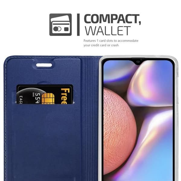 Flipfodral för Samsung Galaxy A10s / M01s i MÖRKBLAU CLASSY Plånbok Stötsäker Blå