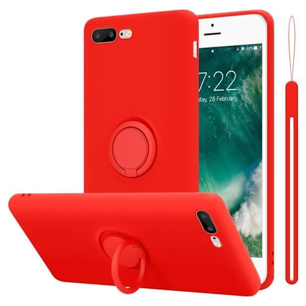 Coque - CADORABO - iPhone 7 PLUS / 7S PLUS / 8 PLUS - Silikon TPU - Röd - Stötabsorberande skydd Röd