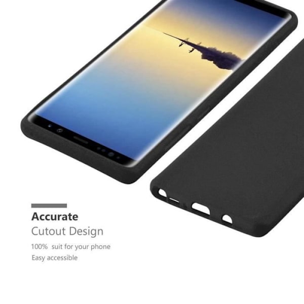 Cadorabo Fodral till Samsung Galaxy NOTE 8 i FROST BLACK - Stötsäkert och reptåligt TPU silikonskydd