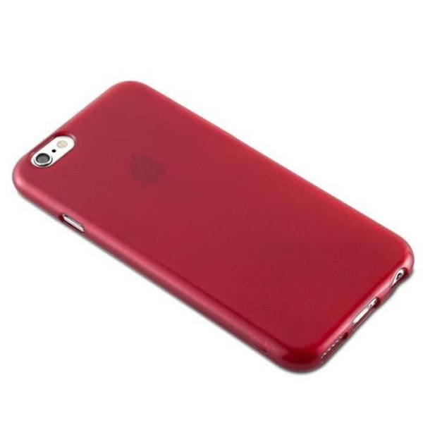 Apple iPhone 6 Fodral - iPhone 6S i KÖRSBÄRSRÖTT från Cadorabo (BORSTAD METALL DESIGN) Ultramjukt silikongel TPU-fodral
