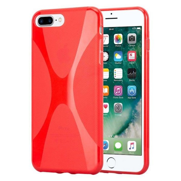 Coque för Apple iPhone 7 PLUS / 7S PLUS / 8 PLUS i KIRSCHRÖD Fodral Skyddsskal Skydd i silikon TPU mobiltelefon Röd