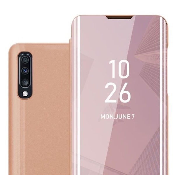 Fodral för Samsung Galaxy A70 / A70s i KUNZIT ROSE Clear View Cadorabo Cover 360 graders spegelskydd KUNZIT ROSE