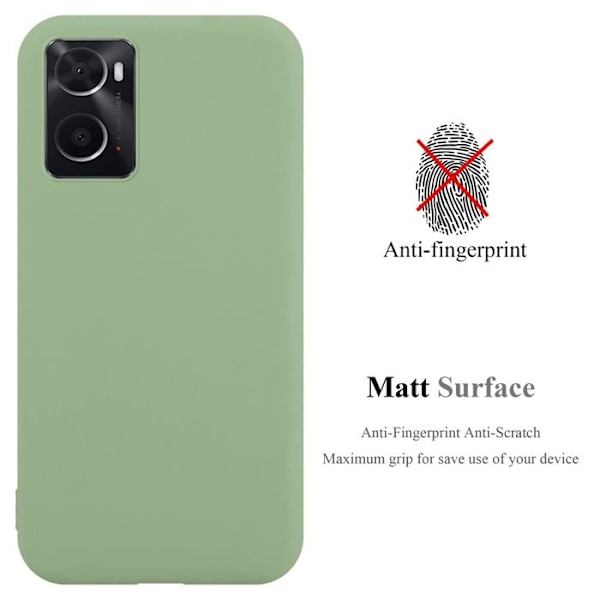 Skyddsfodral för Oppo A36 / A76 / A96 4G / K10 4G / Realme 9i Etui i PASTELLGRÖN CANDY Hölje Fodral Skydd Silikon TPU Fodral Grön