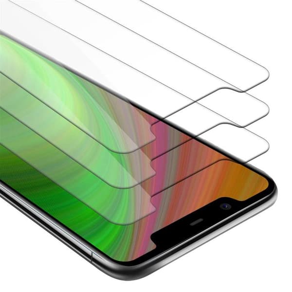 3x Härdat glas skärmskydd för Nokia 5.1 PLUS / X5 Vit